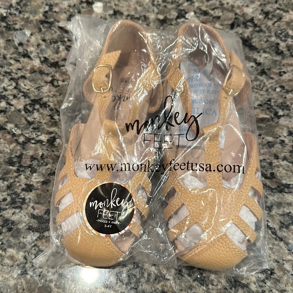 Monkey Feet tan sandals
